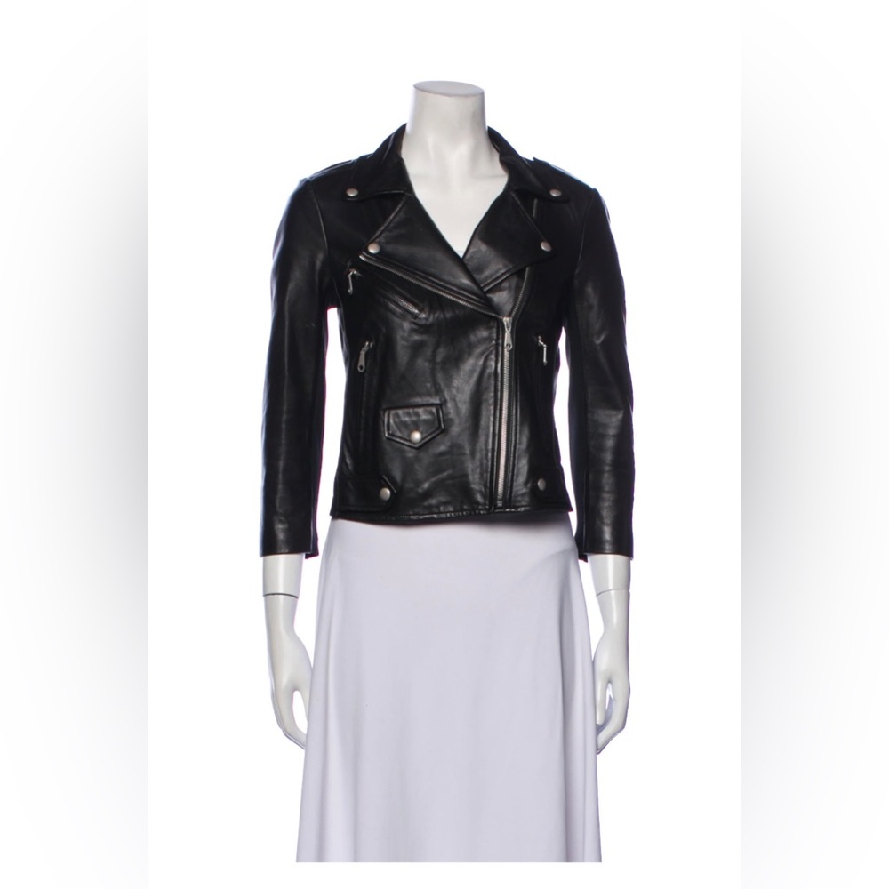 Rebecca Minkoff Lamb Leather Biker Jacket